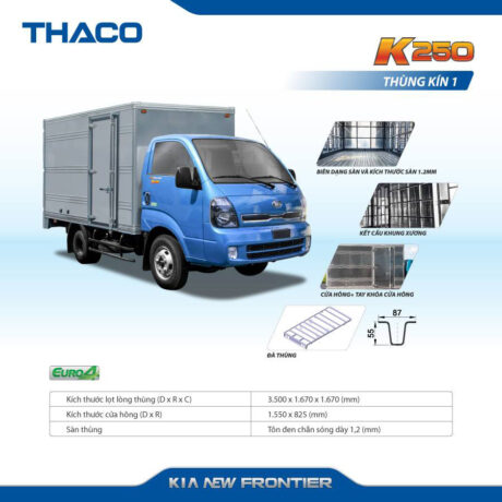 XE TẢI KIA K250 THÙNG KÍN | TẢI 1490KG/ 2490KG | ĐỜI 2026